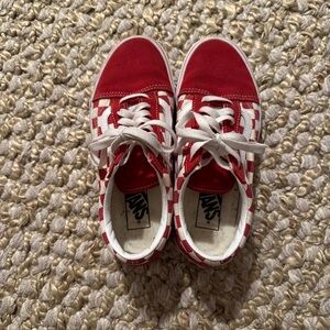 Vans Old Skool Checkerboard Racing Red/White Sneakers